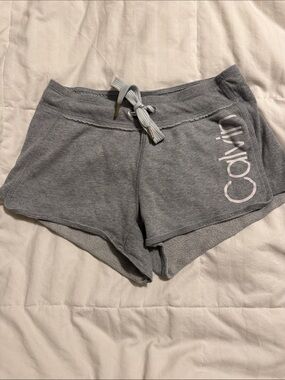 Calvin Klein - Performance Gray Heather Athletic Drawstring Shorts - Small